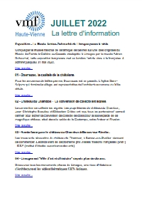 VMF Haute-Vienne - La lettre d'information de Juillet 2022